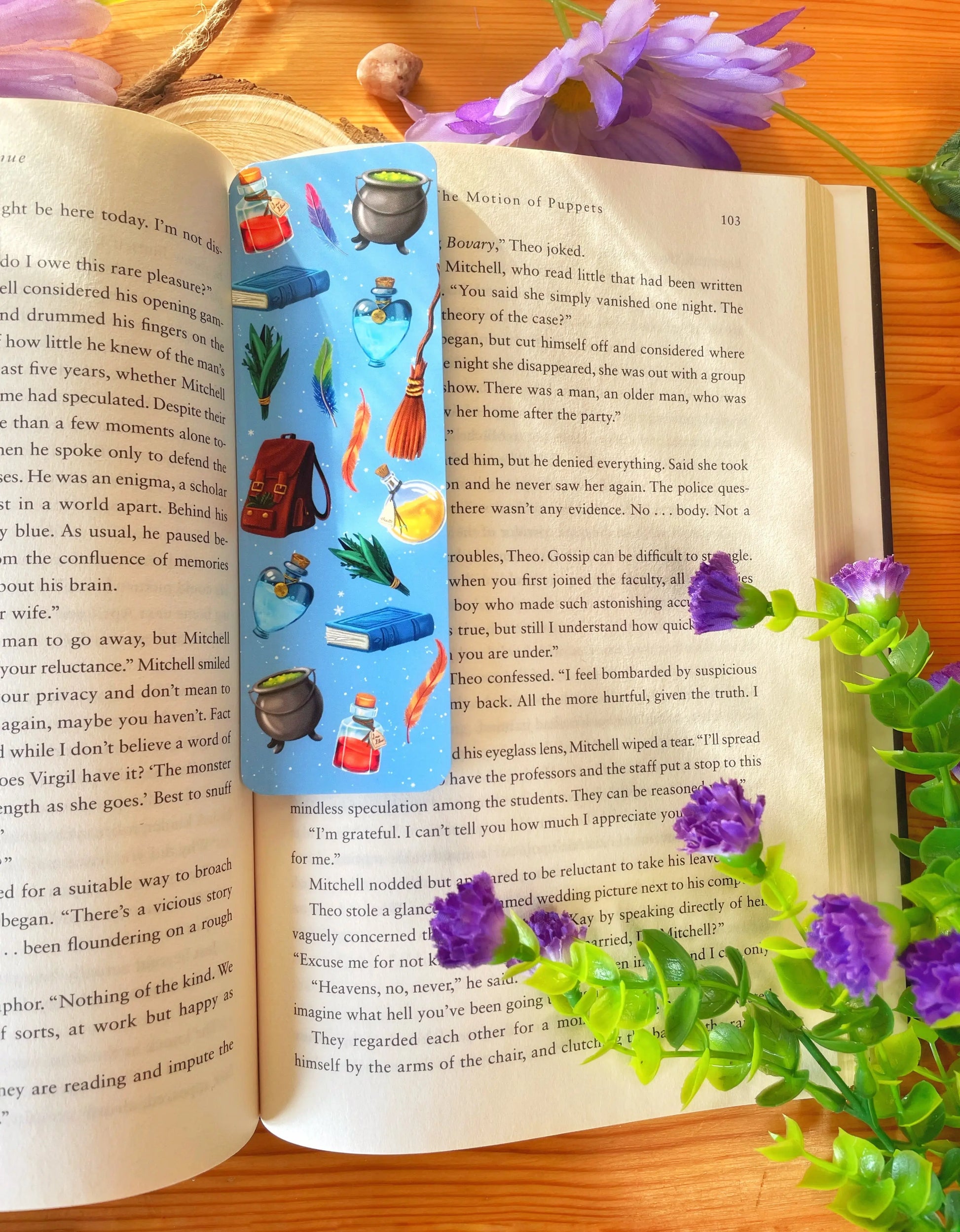 Magic custom bookmarks 2 Pack • Double-sided • Spell book, Love Potion, Cauldron, Health Potion, Money Potion • Gift for book lover Sttelland Boutique