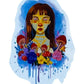 Mushroom Girl Stickers / glossy vinyl stickers - Digital Art, Illustration Sttelland Boutique