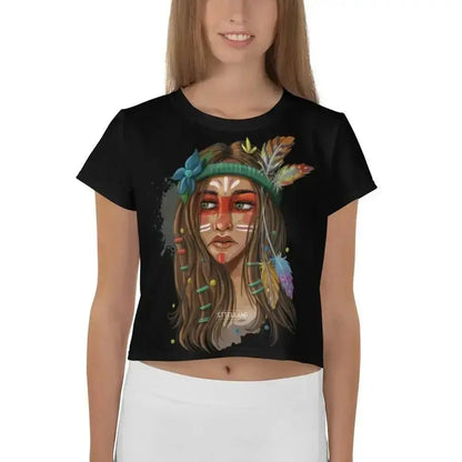Nature Woman - All-Over Print Crop Tee Sttelland Boutique