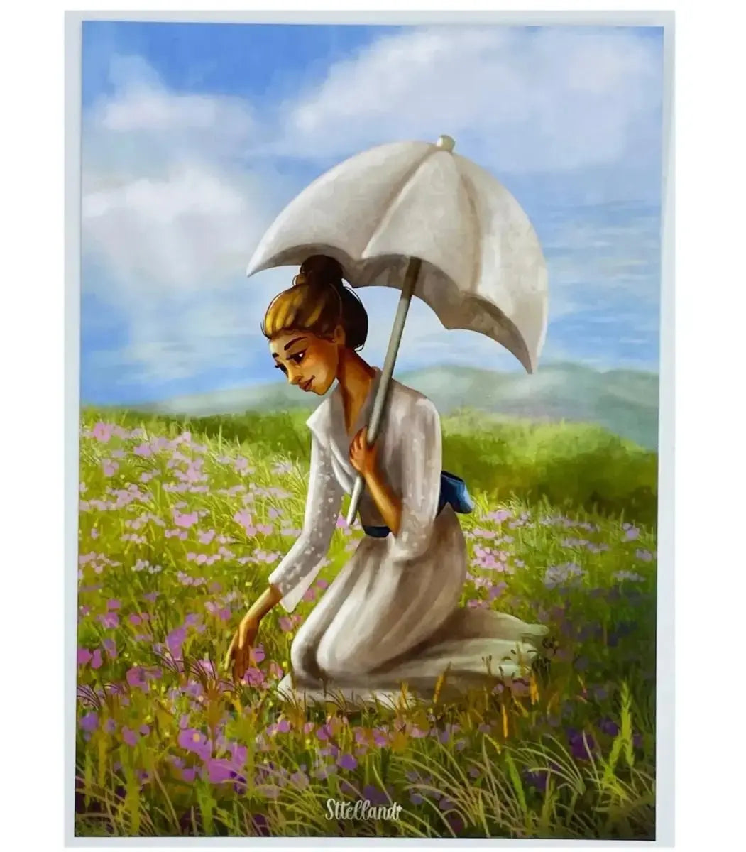 Peasant Woman in the hill - Wall Art Poster Print Sttelland Boutique